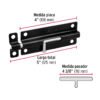 436962 43696 - Pasador de barril 5" de acero acabado negro, HERMEX