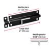 43697 - Pasador de barril 6" de acero acabado negro, HERMEX