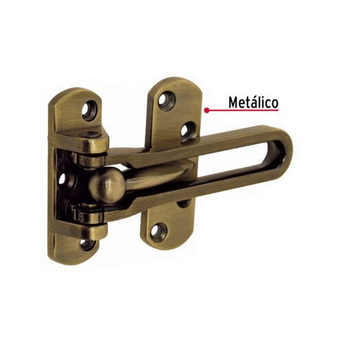 437021 43702 - Pasador abatible para puerta, acabado latón antiguo, HERMEX
