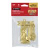 43707 - Pasador con cadena para puerta, acabado latón, HERMEX