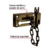 437081 43708 - Pasador con cadena para puerta, acabado latón antiguo