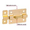 437241 43724 - Pasador de barra plana 2" acabado latón, HERMEX