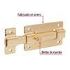 43726 - Pasador de barra plana 4" acabado latón, HERMEX