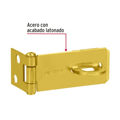437301 43730 - Portacandado de acero latonado 1-3/4", HERMEX