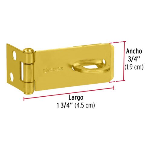 437302 43730 - Portacandado de acero latonado 1-3/4", HERMEX