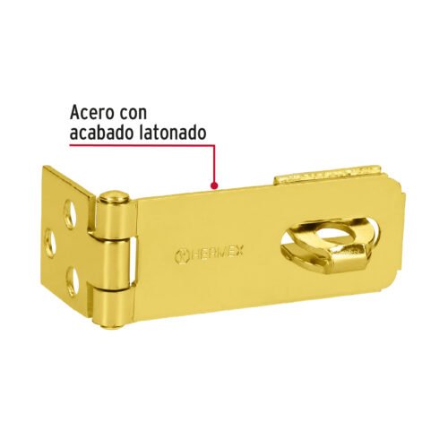 43735 - Portacandado de acero latonado 2-1/2", HERMEX