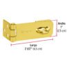 43735 - Portacandado de acero latonado 2-1/2", HERMEX