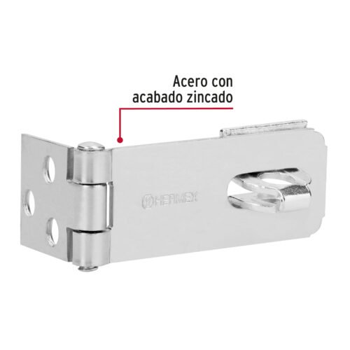 437361 43736 - Portacandado de acero zincado 2-1/2", HERMEX