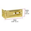 437402 43740 - Portacandado de acero latonado 3-1/4", HERMEX