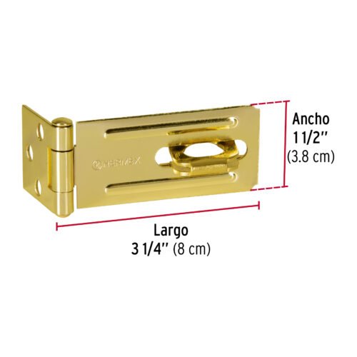437402 43740 - Portacandado de acero latonado 3-1/4", HERMEX