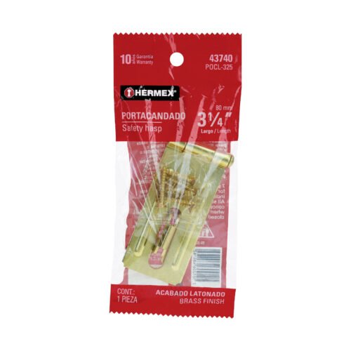 437403 43740 - Portacandado de acero latonado 3-1/4", HERMEX