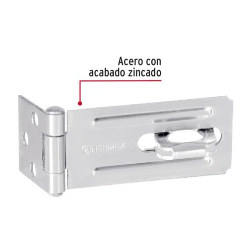 437411 43741 - Portacandado de acero zincado 3-1/4", HERMEX