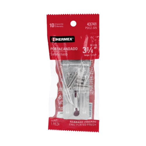 437413 43741 - Portacandado de acero zincado 3-1/4", HERMEX