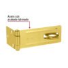 437451 43745 - Portacandado de acero latonado 4-1/2", HERMEX