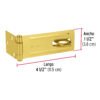 437452 43745 - Portacandado de acero latonado 4-1/2", HERMEX