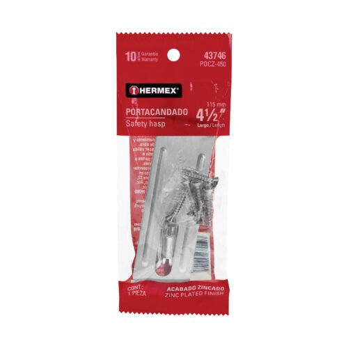 43746 - Portacandado de acero zincado 4-1/2", HERMEX