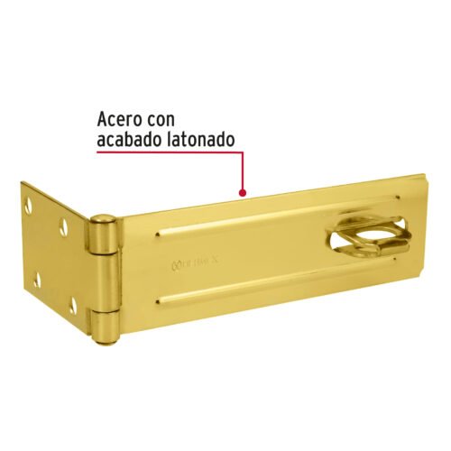 437501 43750 - Portacandado de acero latonado 6", HERMEX