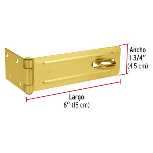437502 43750 - Portacandado de acero latonado 6", HERMEX
