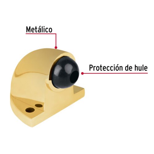 437711 43771 - Tope tipo codo para puerta,acabado latón, HERMEX