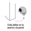 43772 - Tope tipo codo para puerta, acabado cromo HERMEX