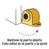 43781 - Tope para puerta magnético, acabado latón, HERMEX