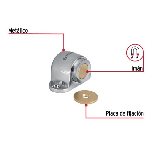 437821 43782 - Tope para puerta magnético, acabado cromo, HERMEX