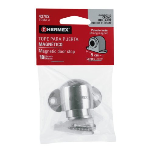 437824 43782 - Tope para puerta magnético, acabado cromo, HERMEX