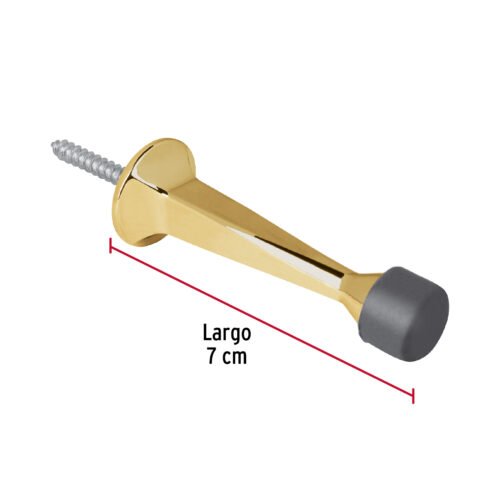437862 43786 - Tope recto para puerta, acabado latón brillante, HERMEX