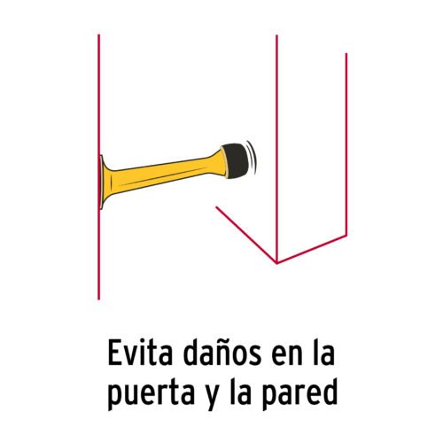 437863 43786 - Tope recto para puerta, acabado latón brillante, HERMEX