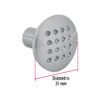 438052 43805 - Perilla metálica estilo "Contempo", níquel satinado, HERMEX