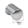 438072 43807 - Perilla metálica estilo "Cilindro", níquel satinado, HERMEX