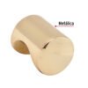 43808 - Perilla metálica estilo "Cilindro", latón brillante, HERMEX