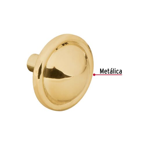 43818 - Perilla metálica estilo "Barroco", latón brillante, HERMEX