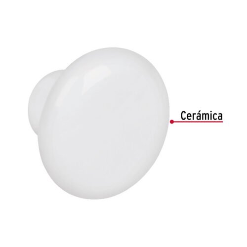 438201 43820 - Perilla cerámica blanca, HERMEX