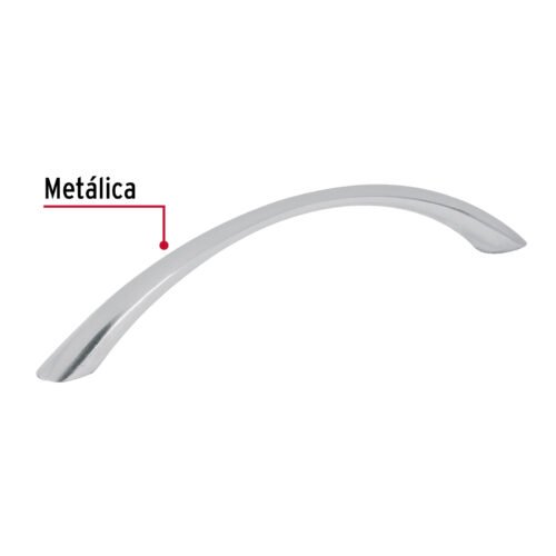 438231 43823 - Jaladera de 128mm, línea Arco, níquel, HERMEX