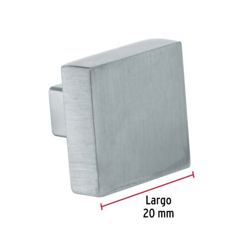 43900 - Perilla metálica estilo "Andamio" acabado níquel satinado