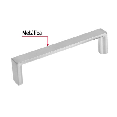 43901 - Jaladera de 96mm, línea Andamio, níquel, HERMEX