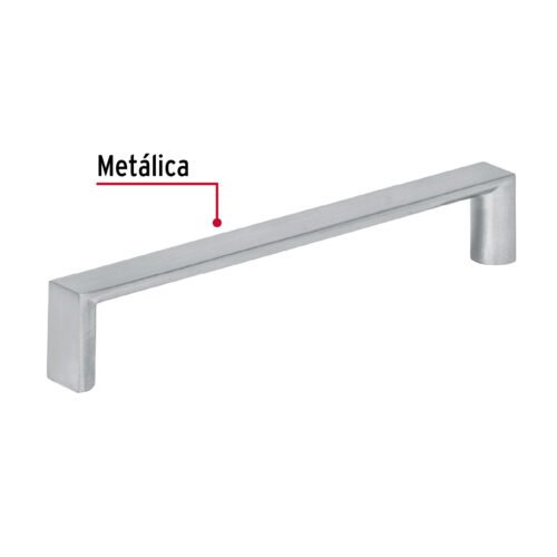 439021 43902 - Jaladera de 128mm, línea Andamio, níquel, HERMEX