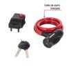 439221 43922 - Candado de cable con llave, 10 mm X 1.0 m, HERMEX