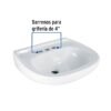 44002 - Lavabo de porcelana con rebosadero, blanco, FOSET