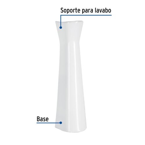44005 - Pedestal de porcelana para lavabo, blanco, FOSET