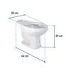 440111 44011 - Taza redonda de porcelana, blanco, FOSET