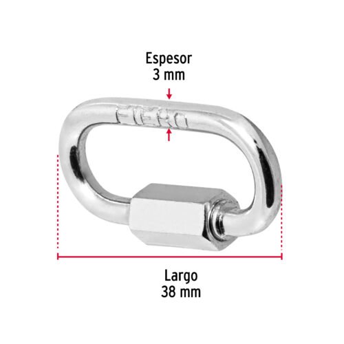 44020 - Bandola de acero de 1/8" con seguro, FIERO
