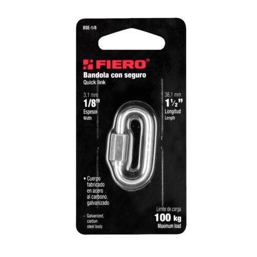 44020 - Bandola de acero de 1/8" con seguro, FIERO