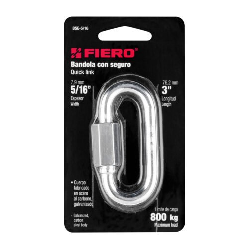 440233 44023 - Bandola de acero de 5/16" con seguro, FIERO