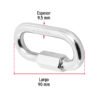 440241 44024 - Bandola de acero de 3/8" con seguro, FIERO
