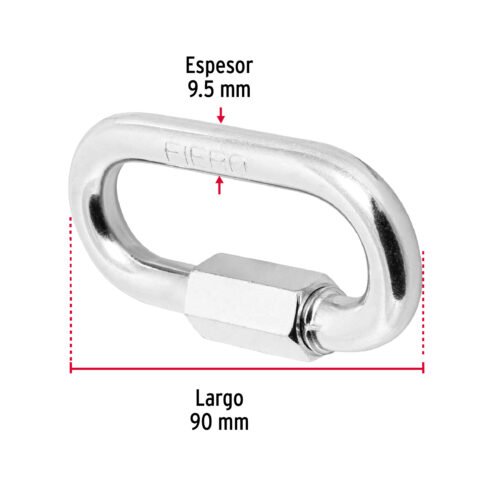 440241 44024 - Bandola de acero de 3/8" con seguro, FIERO