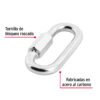 440242 44024 - Bandola de acero de 3/8" con seguro, FIERO
