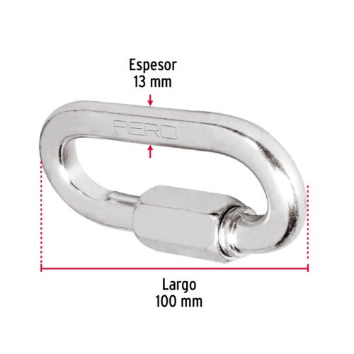 44025 - Bandola de acero de 1/2" con seguro, FIERO
