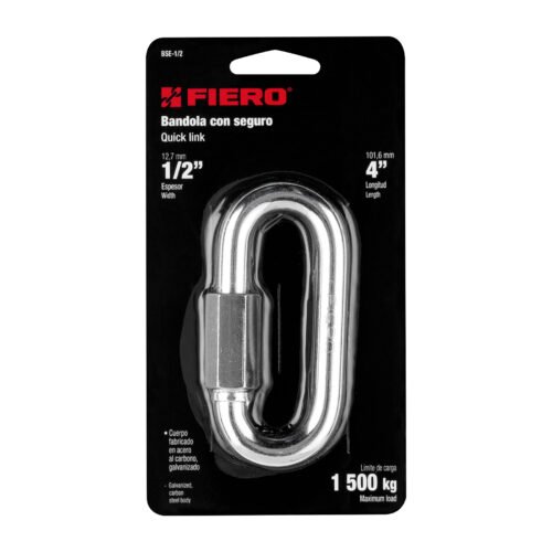 44025 - Bandola de acero de 1/2" con seguro, FIERO
